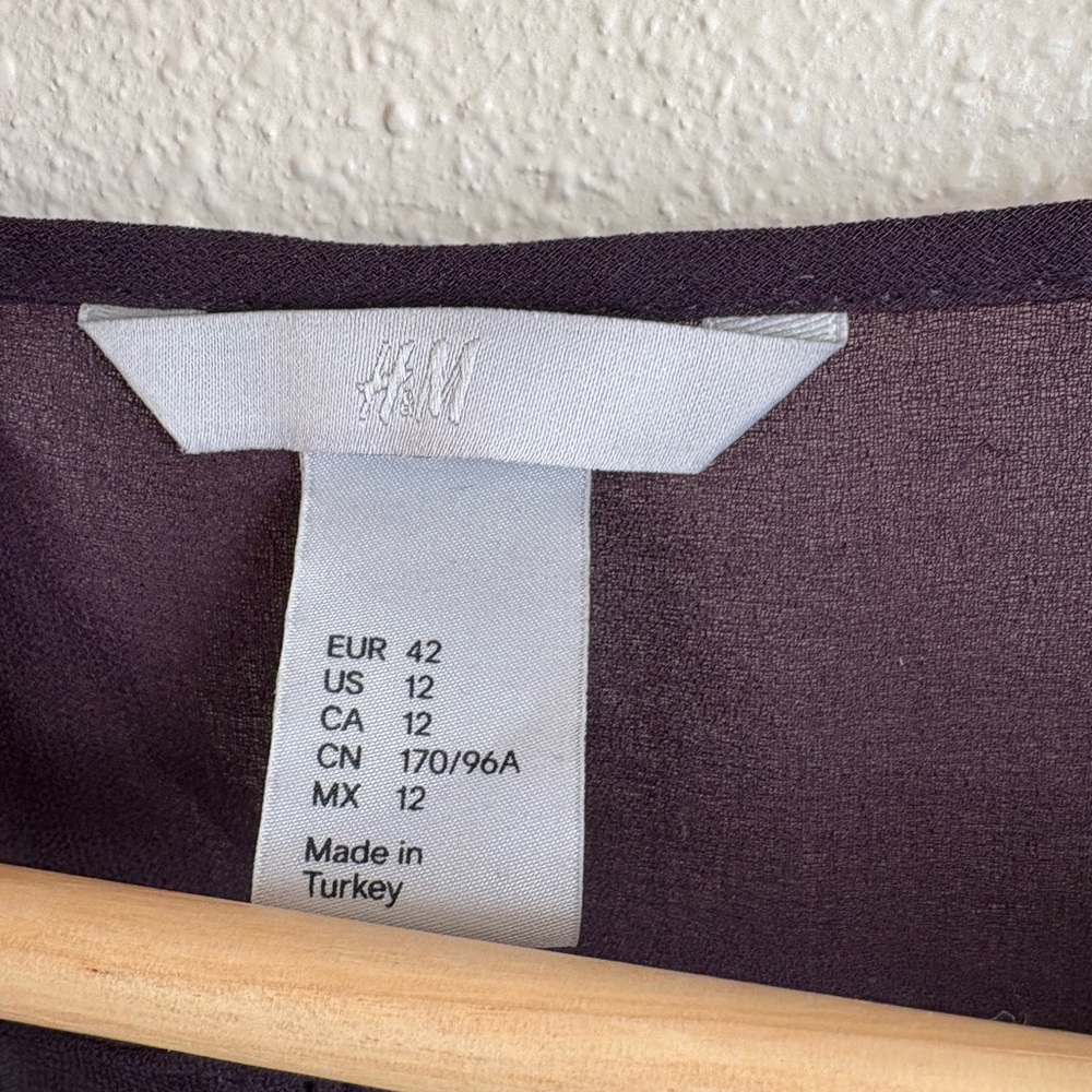 H&M Deep Purple Ruffle Blouse - Picture 3 of 7